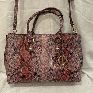 Henri  Bendel W 57th Snakeskin Bag with Shoulder Strap and dust bag. NWOT.
